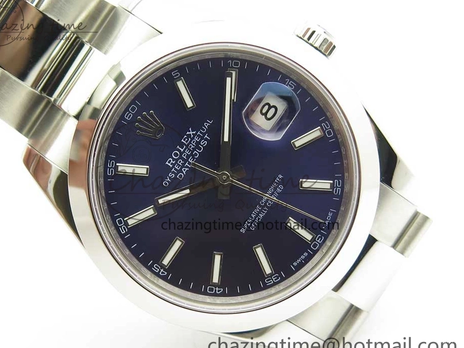 Best 1:1 41mm 126334 II Dial SS BP Oyster Bracelet Makers Blue DateJust Edition on Sticks 0424